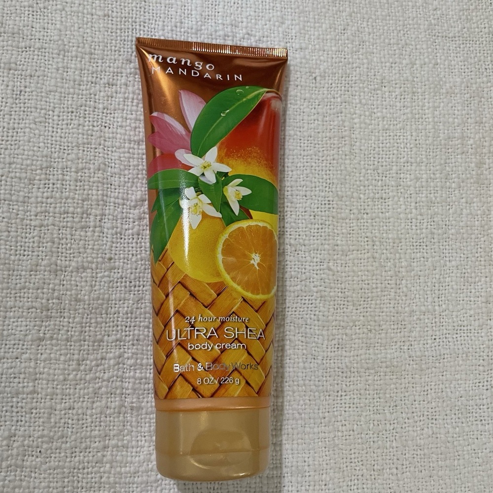 Bath & Body Works‎ Mango Mandarin 24hr Moisture Ultra Shea Cream 8oz Rare NEW